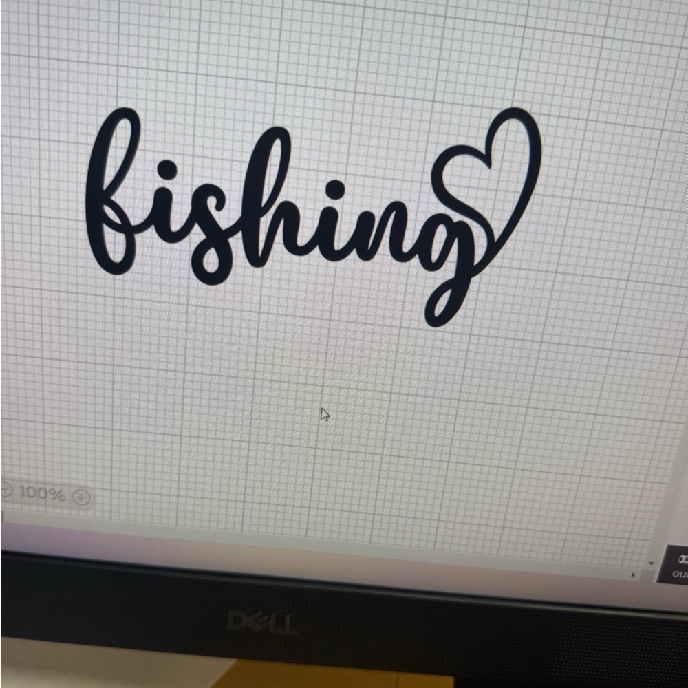 Fishing decal 6” any color